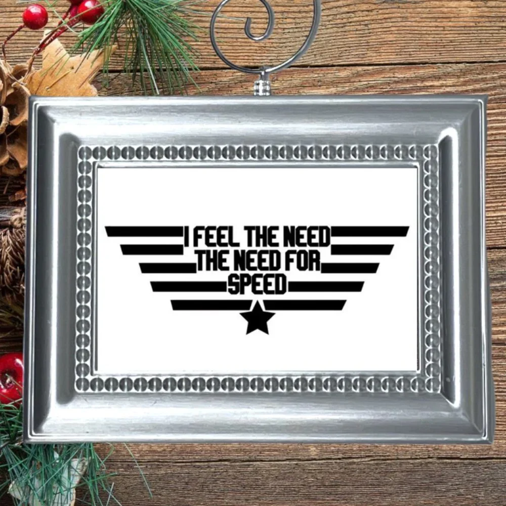 Top Gun I Feel The Need‎ For Speed Retro Movie Memorabilia Christmas Ornament